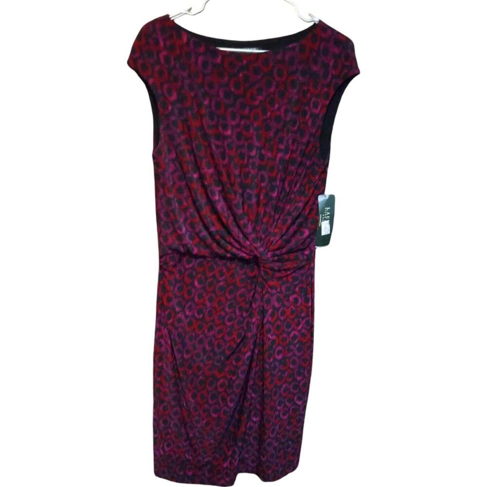 Ralph Lauren Geometric Sleeveless Sheath Dress  Woman's Size 14 NWT